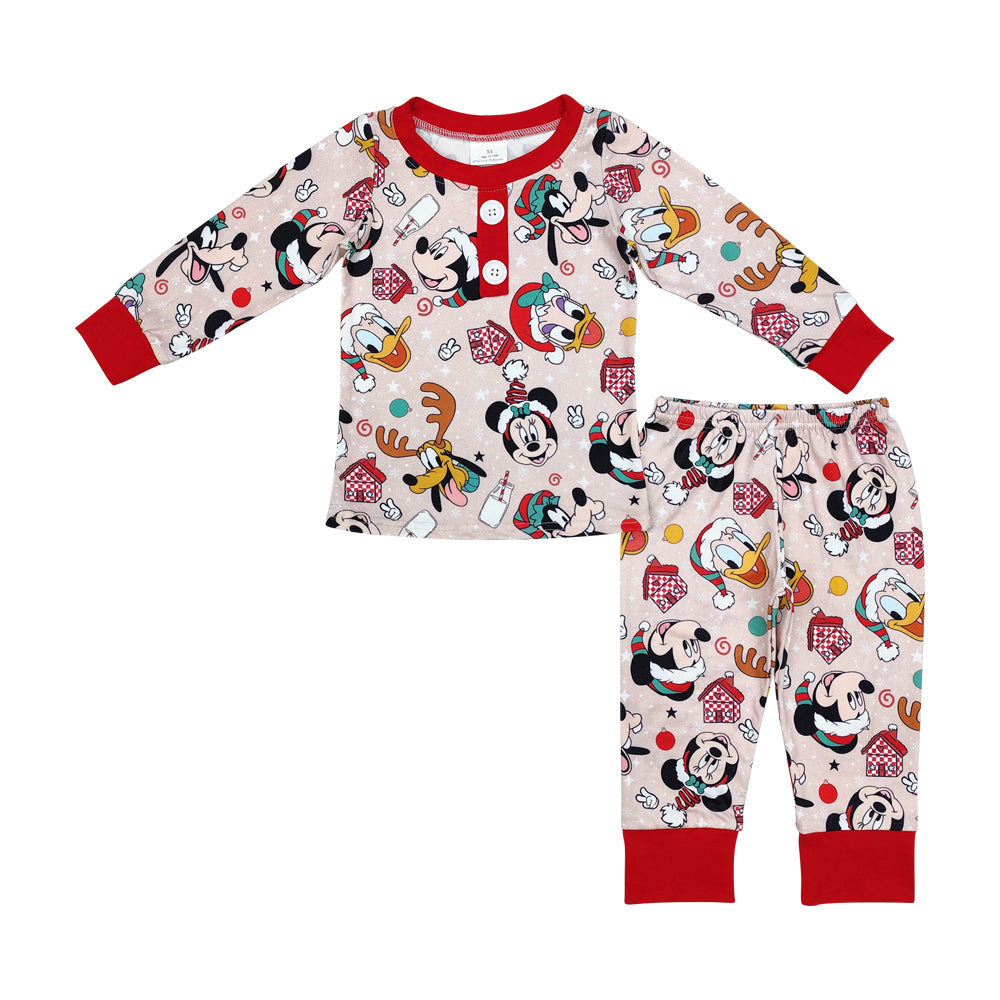 BLP0650 Baby Boys Christmas Cartoon Mouse Long Sleeve Pajama Set