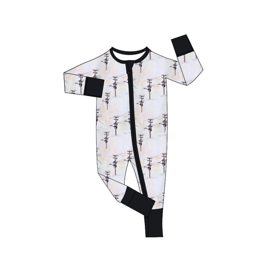 long sleeves lineman baby zipper romper Deadline 21th June