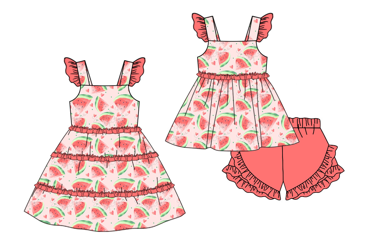 Toddler Baby Sibling  Watermelon Matching Set and Romper Preorder