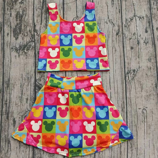 Preorder moq 5 Baby Girls Cartoon Mouse Active Set