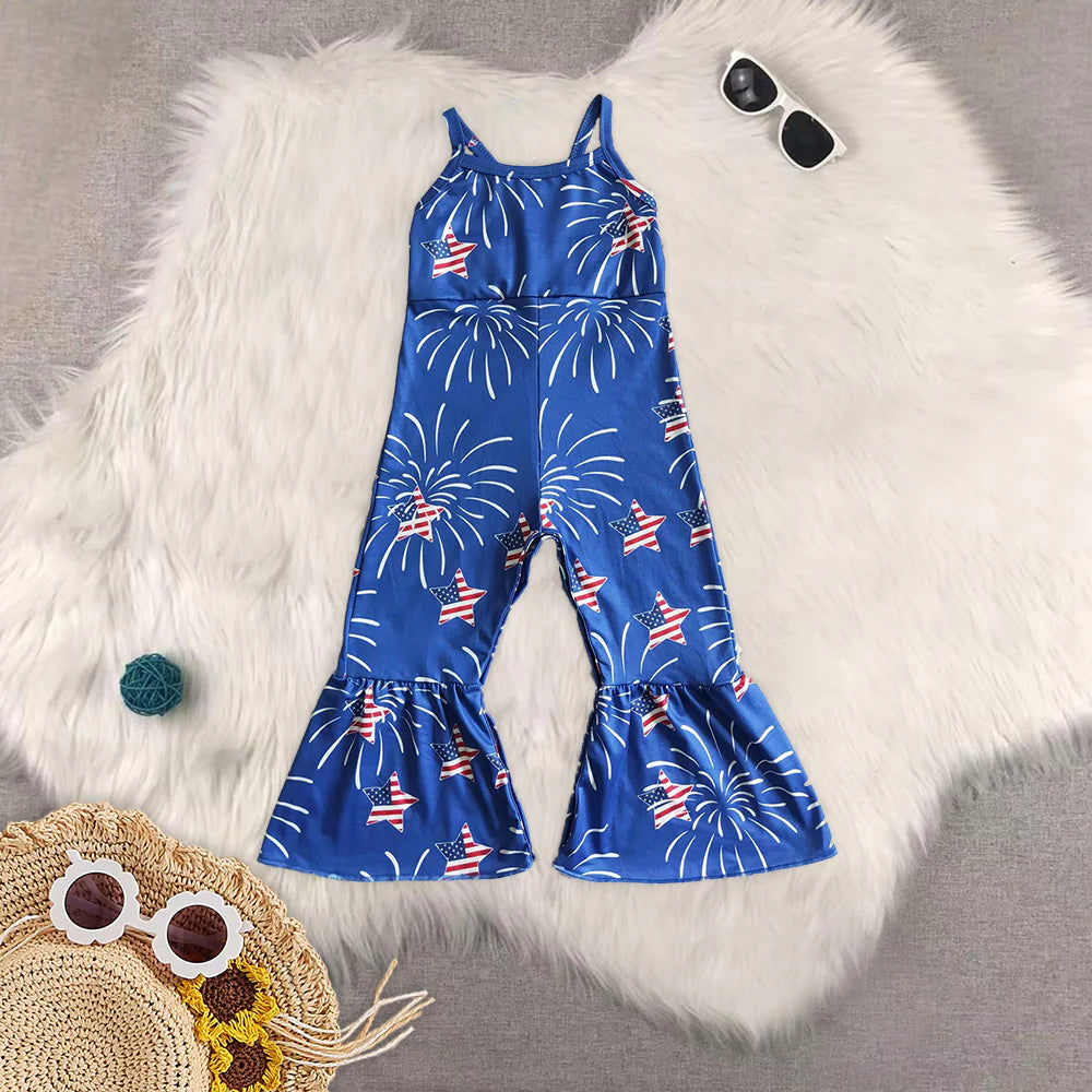 Baby Girls Sister Sibling July 4th Jumpsuit