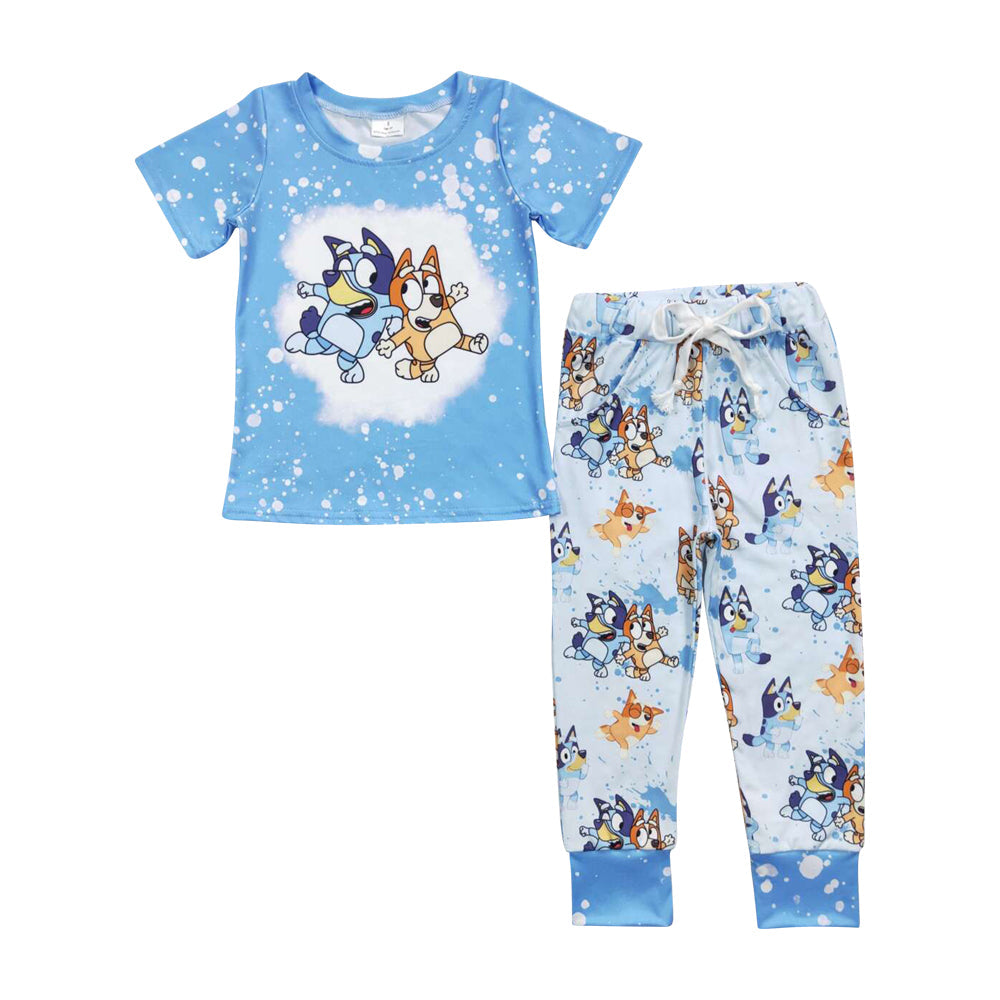 Baby Boys Cartoon Dog Pups Blu*y Pants Set