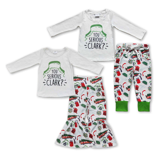 Kids Boys Girls Sibing Christmas Pants Set Boutique Outfit