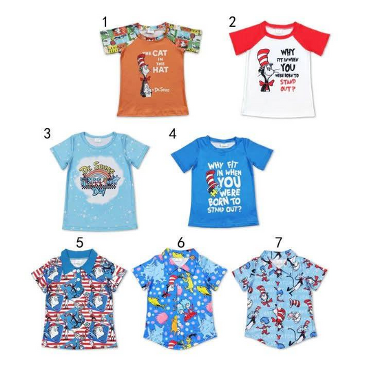 Sibling Baby Boys Short Sleeves Dr Reading Shirts Tops