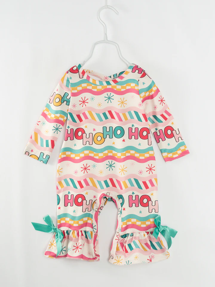 Baby Girls Christmas Hoho Romper Preorder 3 MOQ