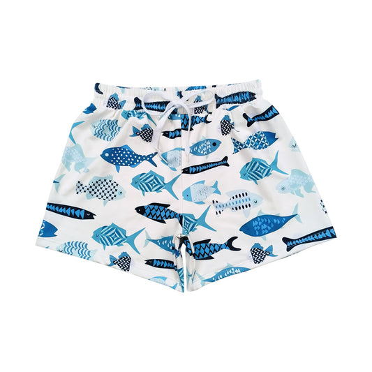 Baby Boys Green Fish Swimming Trunks