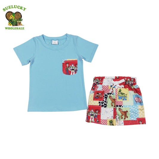 Baby Boys Cartoon Toys Shorts Set