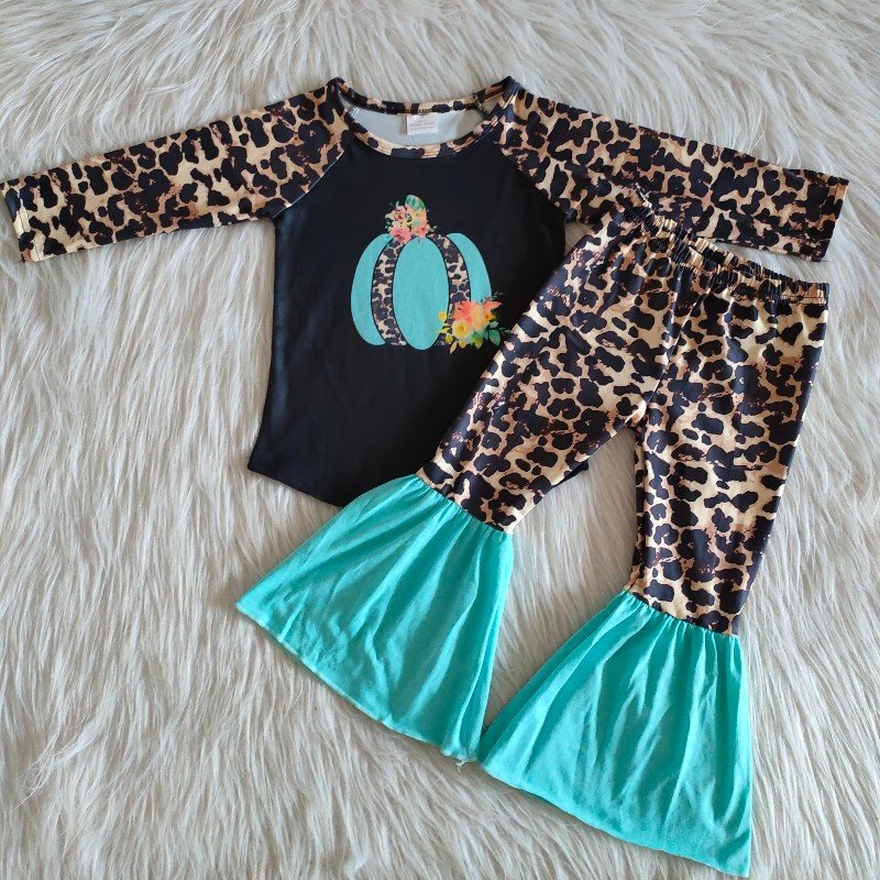 Teal Pumpkin Top Cheetah Set