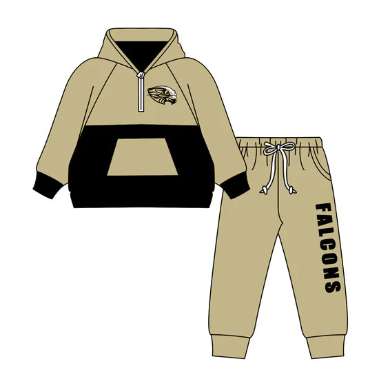 Preorder 5 MOQ Kids Sport Football Team Falcons Bow Matching Clothing