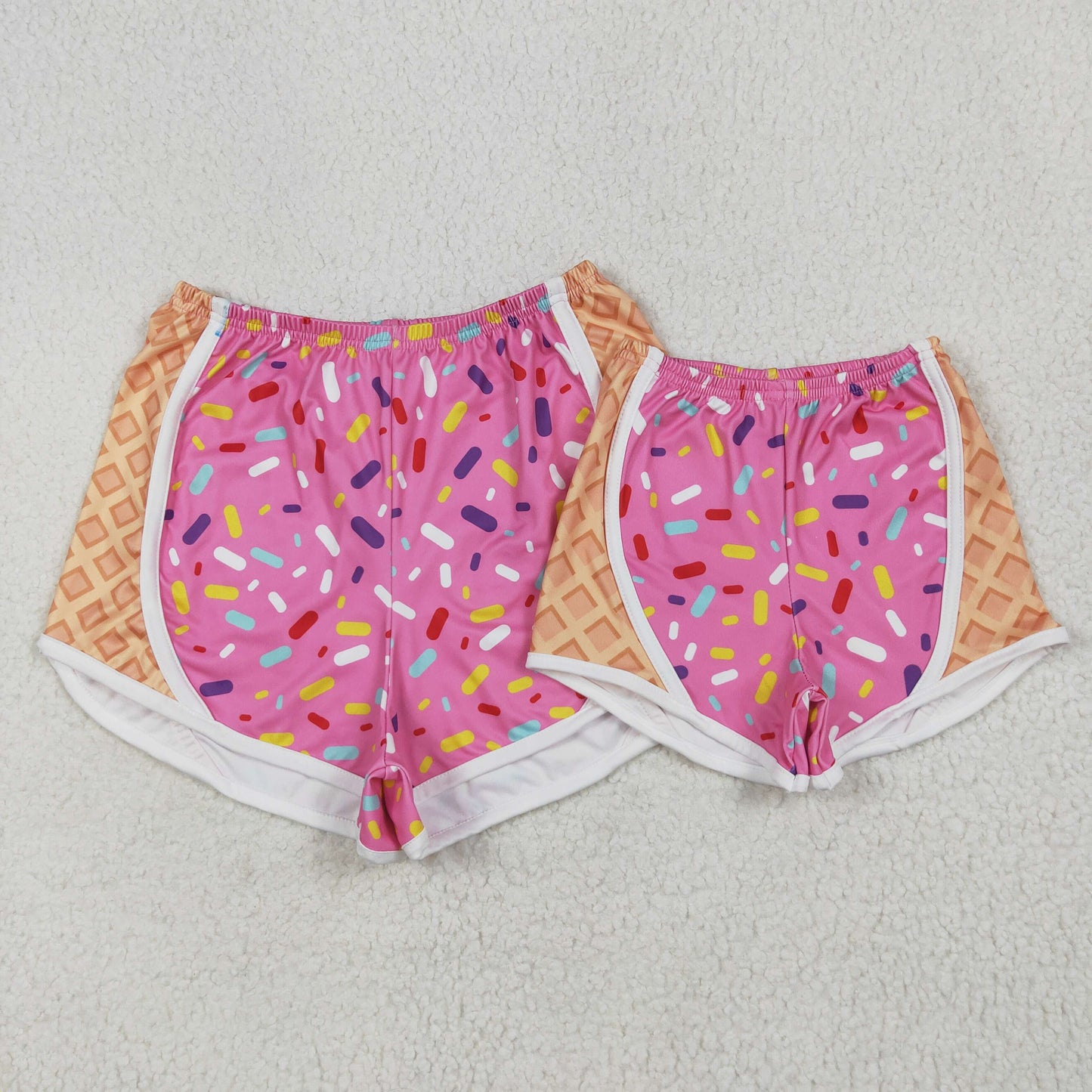 Mommy and Me Ice Cram Sprinkles Yoga Shorts