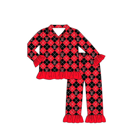 Preorder 5 MOQ Baby Girls Texas Tech Sport Team Pajama Set