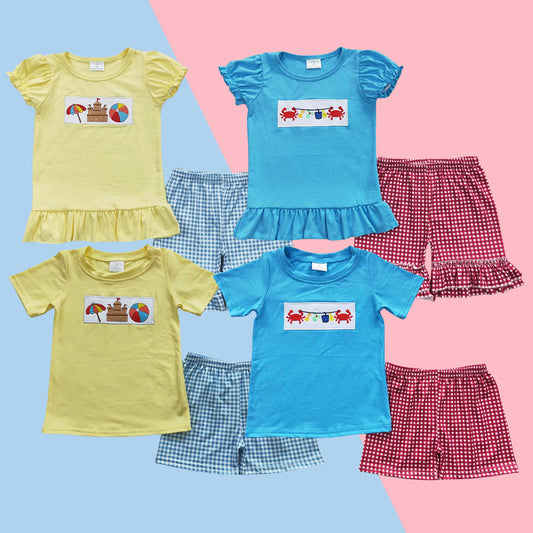 Sibling Toddler Girls Boys Summer Beach Shorts Outfit