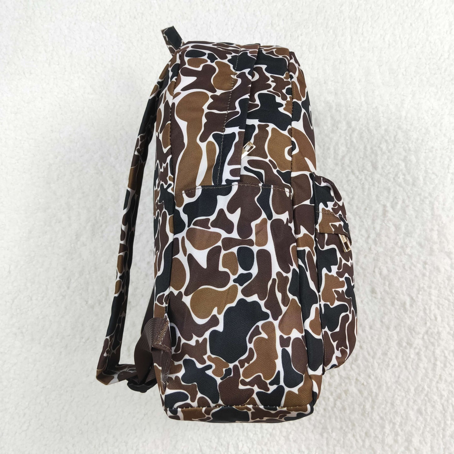 BA0236 Baby Kids Brown Camo Backpack School Book Bags