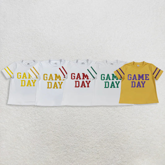 Kids Girls Sibling Game Day Sport Athletic Short Sleeve T-shirt Top