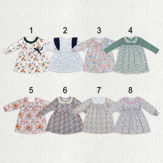 Sibling Baby Girls Floral Long Sleeve Dress
