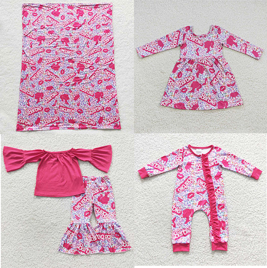 Baby Girls Sibling Pink Doll Clothing