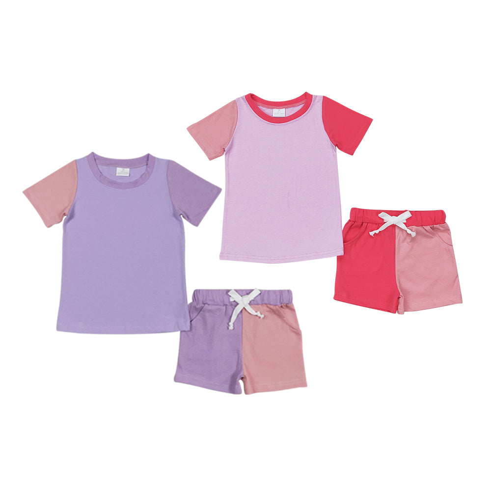 Summer Baby Girls Cotton Patch Shorts Set