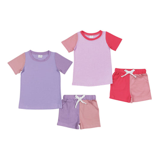 Summer Baby Girls Cotton Patch Shorts Set