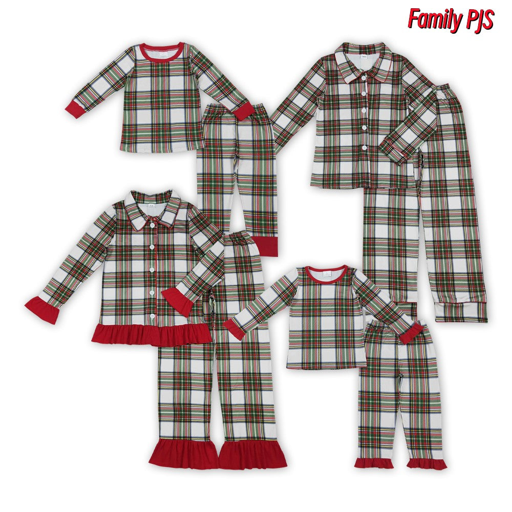 Family Christmas Christmas Green Red Plaid Pajama Set