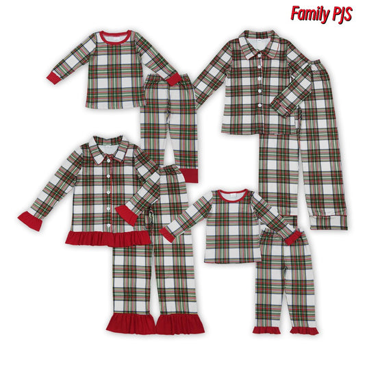Family Christmas Christmas Green Red Plaid Pajama Set