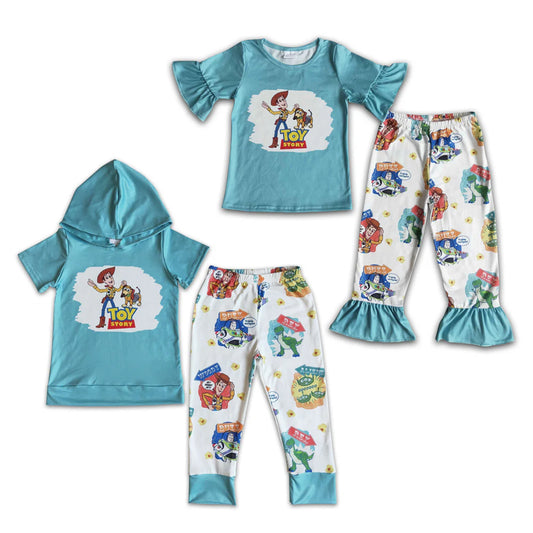 Toddler Sibling Girls Boys Cartoon Toy Pants Set On Sale