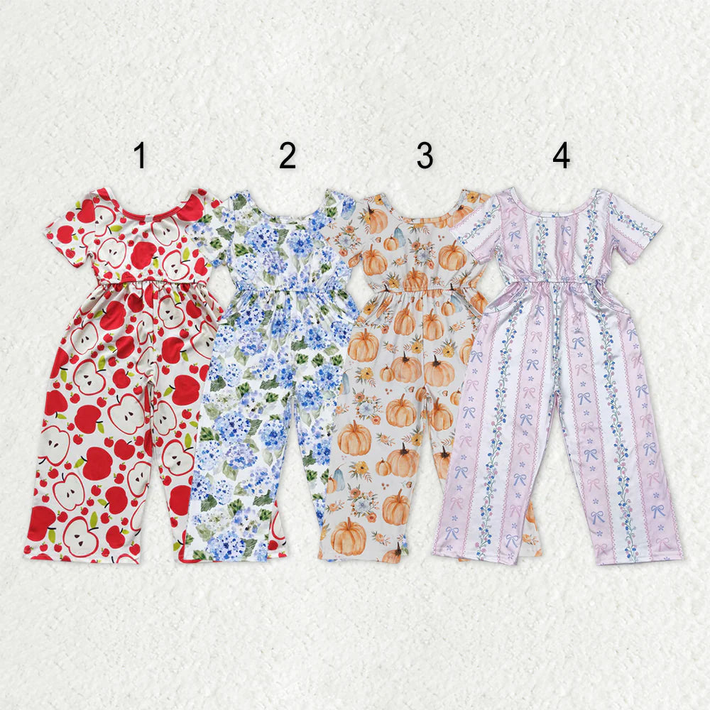 Sibling Baby Girls Short Sleeve Jumpsuit