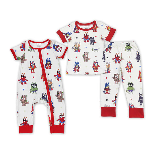 Baby Boys Cartoon Dog Hero Pajama and Romper