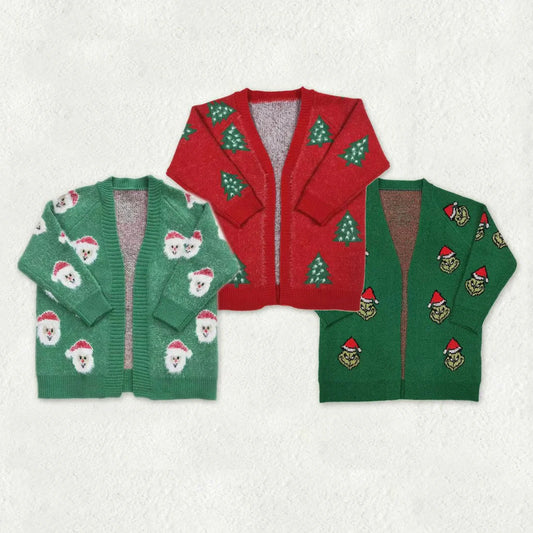 Sibling Baby Girls Christmas Long Sleeve Sweaters Cardigans