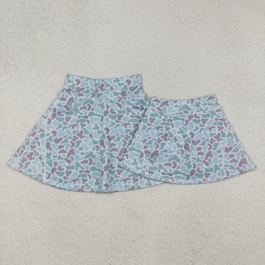 Mommy and Me Blue Camo  Active Skort