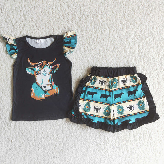 Summer Baby Girls Heifer Outfit