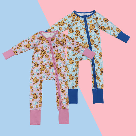 Baby Sibling Cake Milk Long Sleeve Zippy Romper