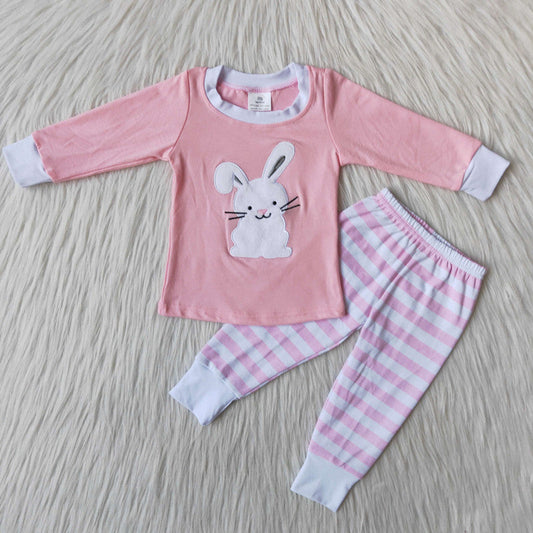 Easter Girls Cute Bunny Pajamas Set