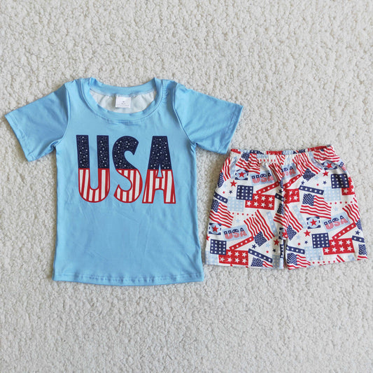 Boys July 4th USA Summer  Set