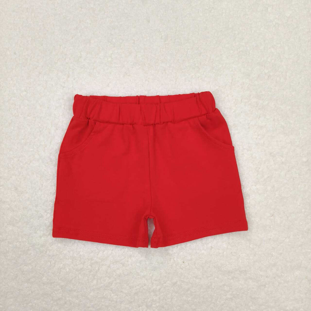 SS0270 Baby Boys Solid Color Red Color Shorts