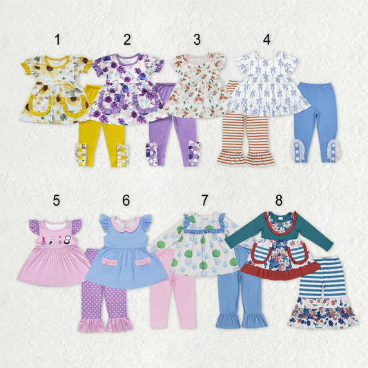 Sibling Baby Girls Fall/Spring Tunic Top With Pants Outfit