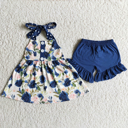 Summer Navy Floral Outfit