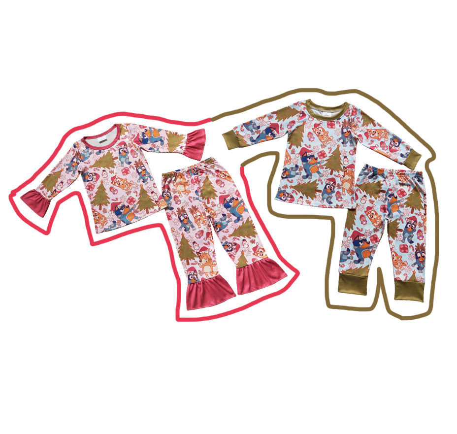 Christmas Baby Boys Cartoon Dog Kids Pajamas Set