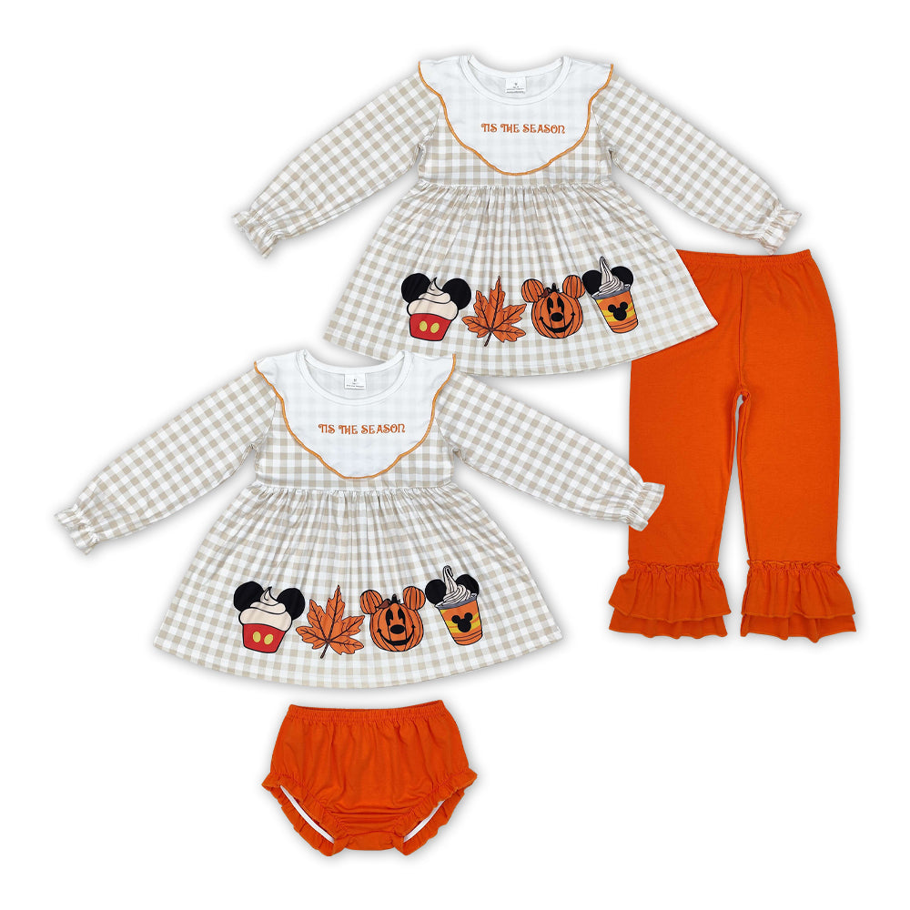 It's The Season Baby Girls Sister Halloween Catoon Clothes