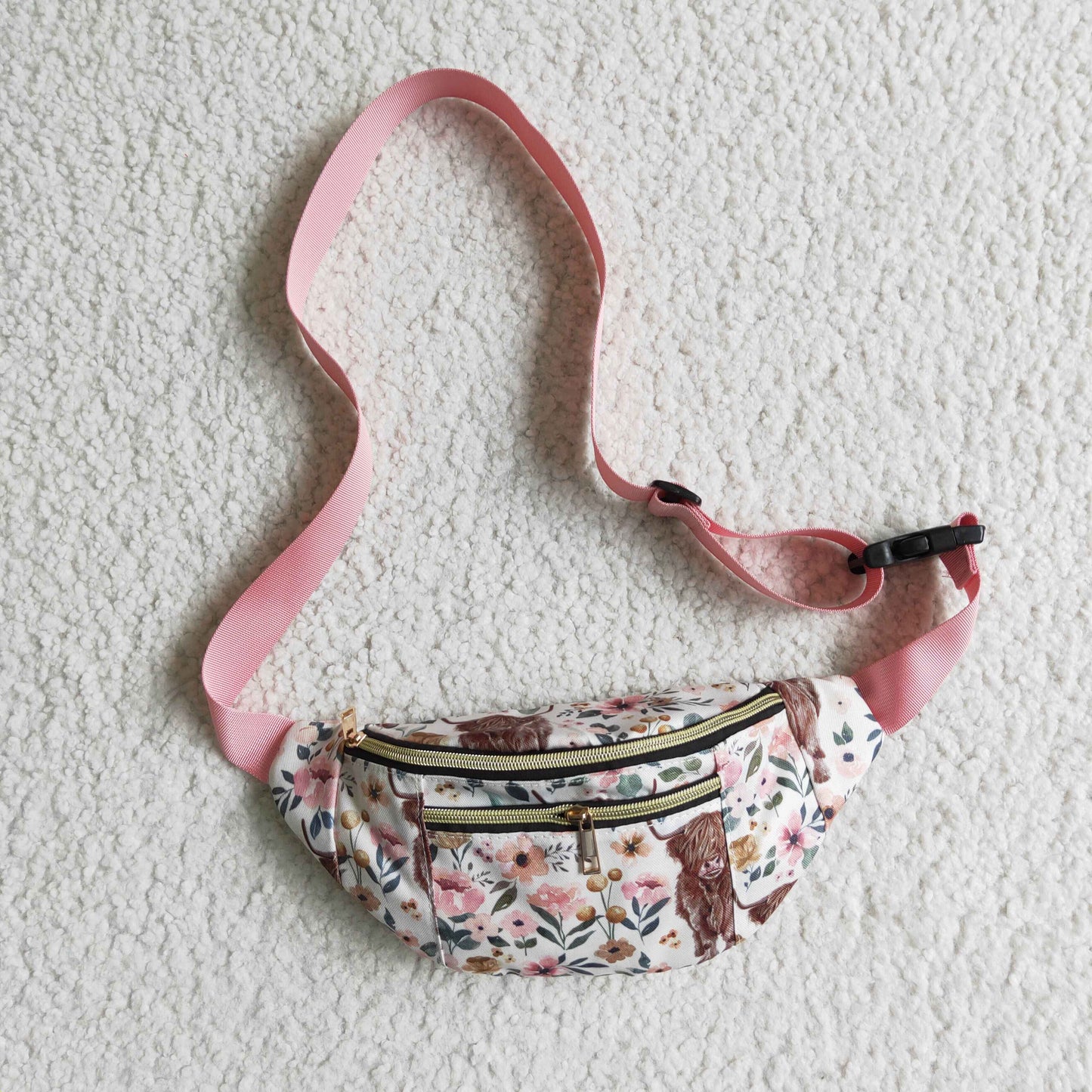 Floral Heifer Fanny Pack Bag