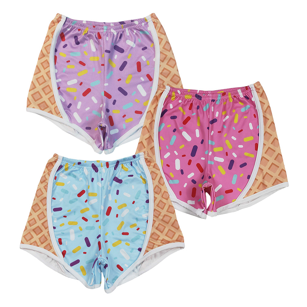 Kids Girls Sibling Athletic Sprinkles Yoga Shorts
