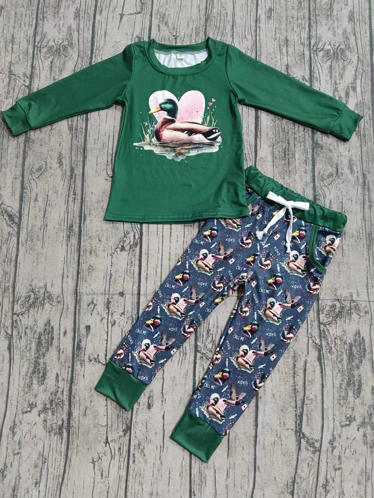 Baby Boys Valentine's Day Duck Pants Set 5 MOQ