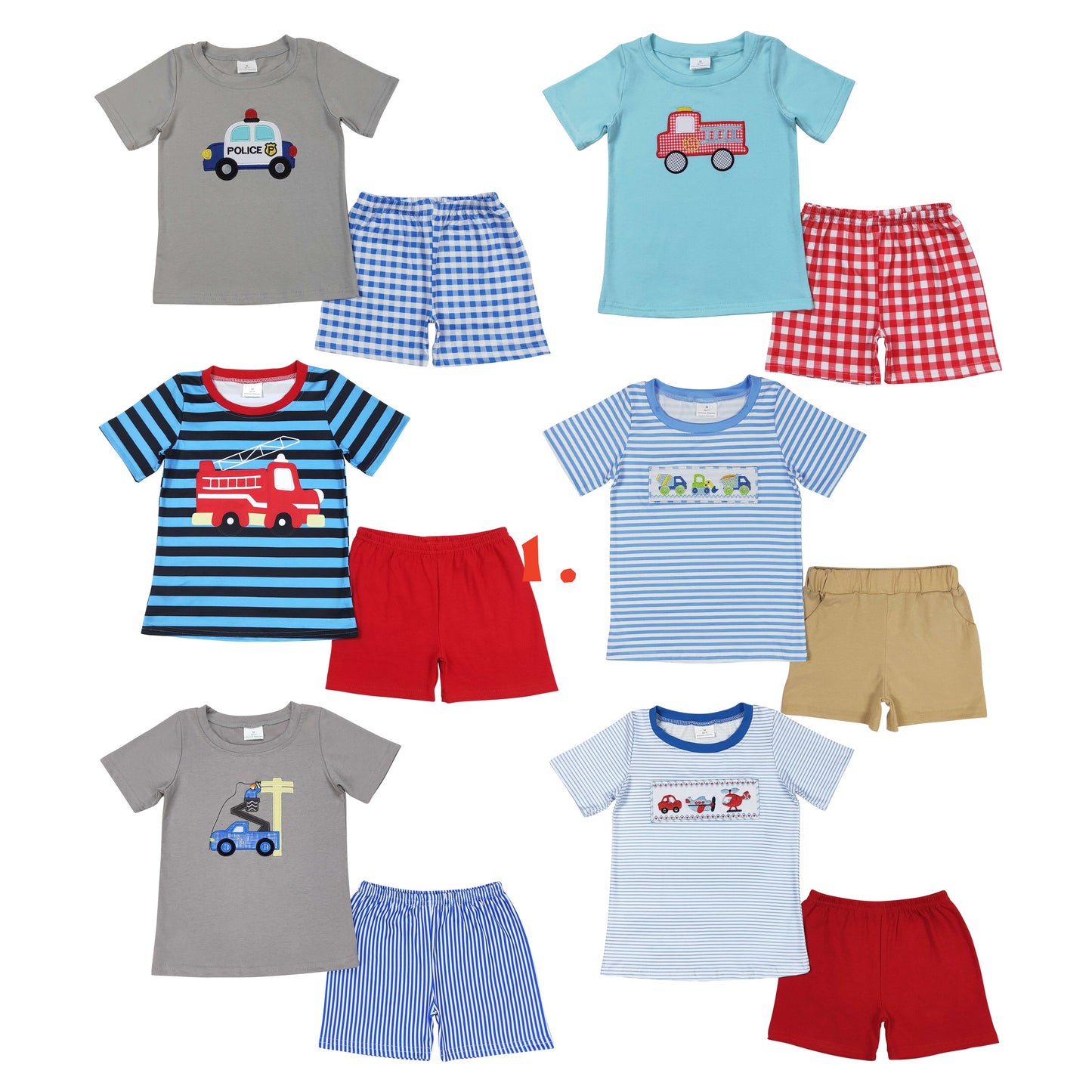 Sibling Baby Boys Summer Shorts Set