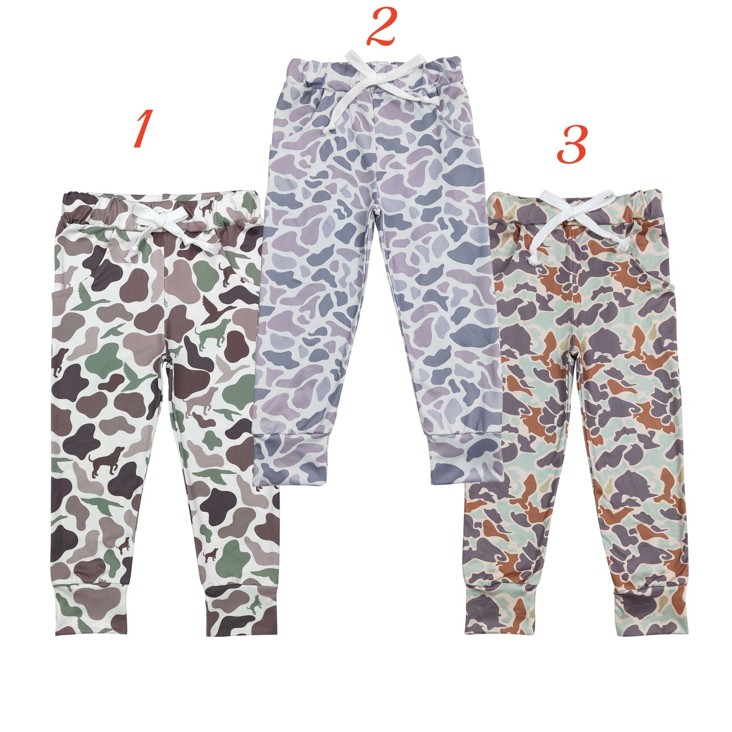 Baby Boys Camo Milk Silk Pants With Pocket