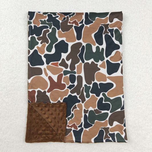 BL0146 Baby Boys  Brown Camo Blanket