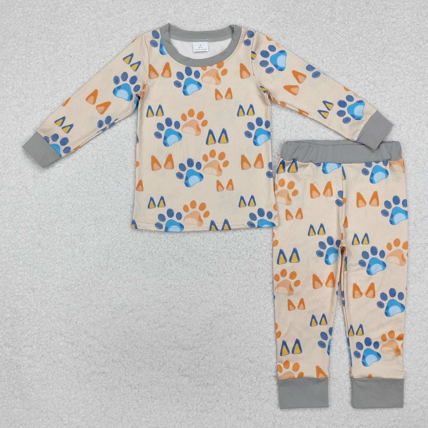 BLP0976 Baby Boys Cartoon Dog Paw Pajama Set