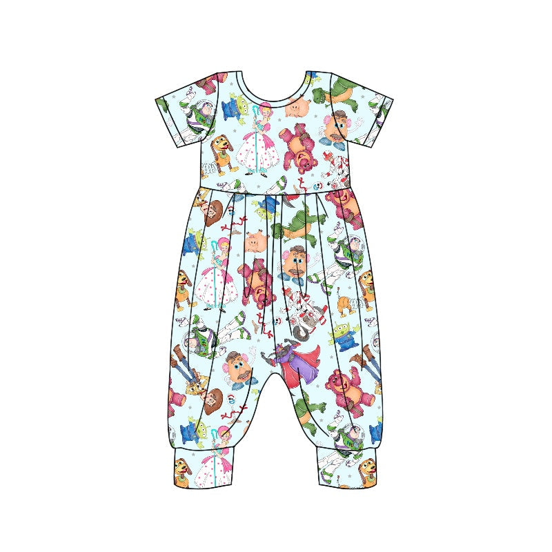 Baby Girls Bamboo Cartoon Toy Jumpsuit  Pre-order 3 MOQ