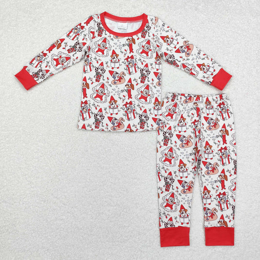 BLP0721 Baby Boys Christmas Cartoon Dog Pajama Set