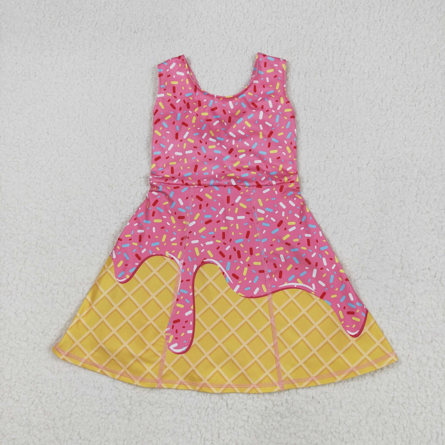Baby Girls Athletic Ice Cream Pink Dress