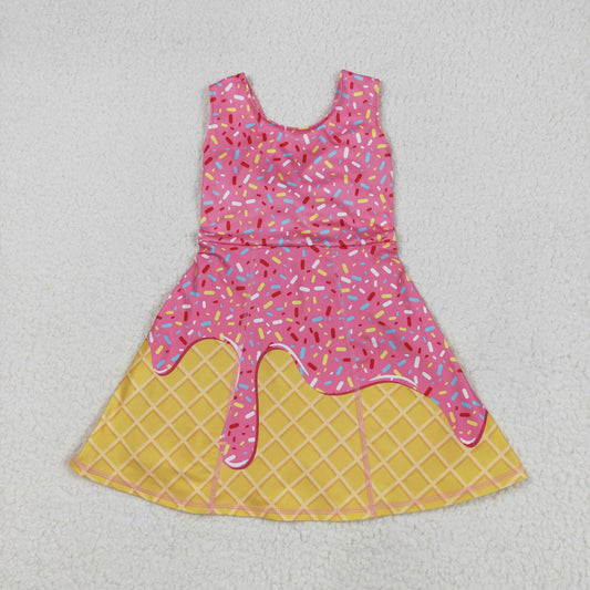 Baby Girls Athletic Ice Cream Pink Dress