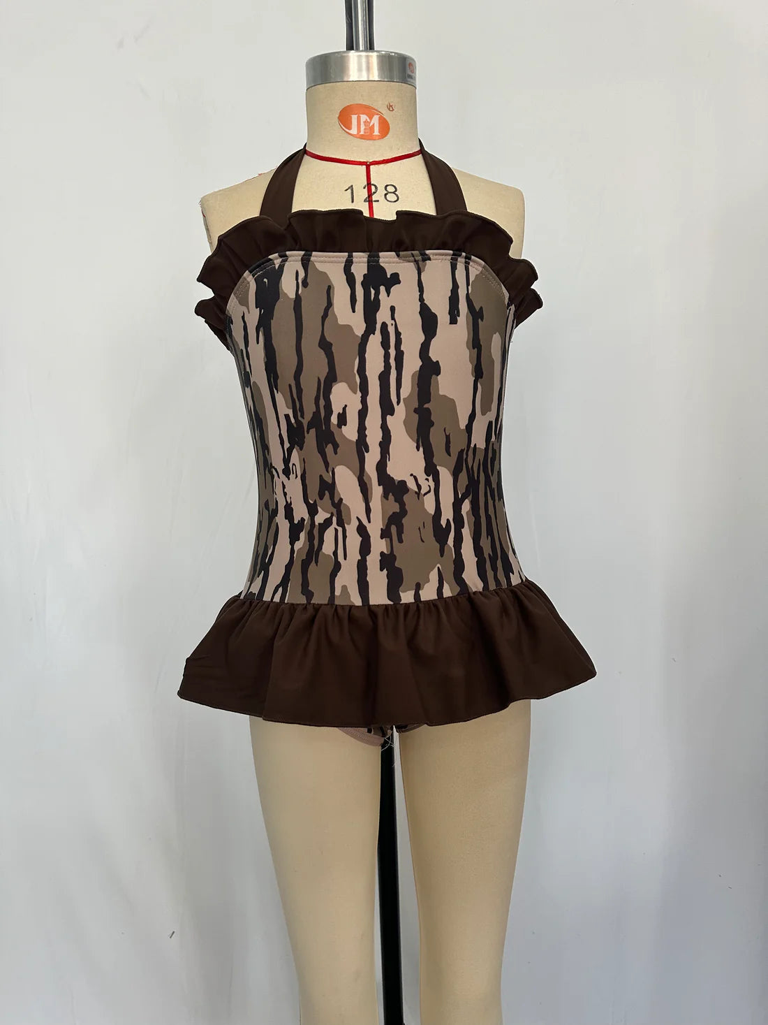 Cute Baby Girls One-piece Camo Swimsuits